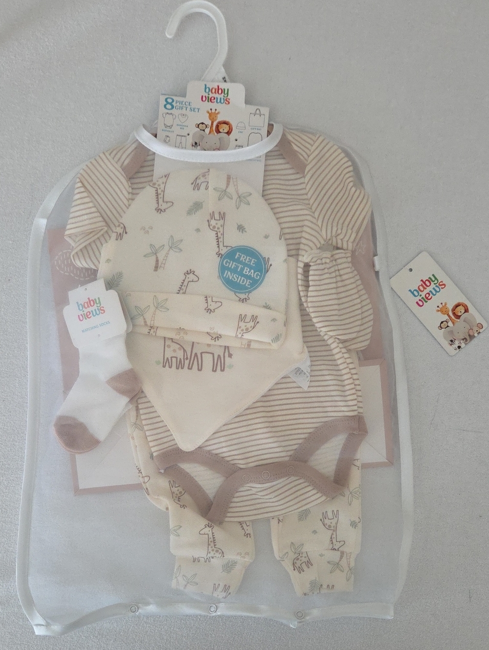 Baby Views 8-Piece Neutral Giraffe Gift Set